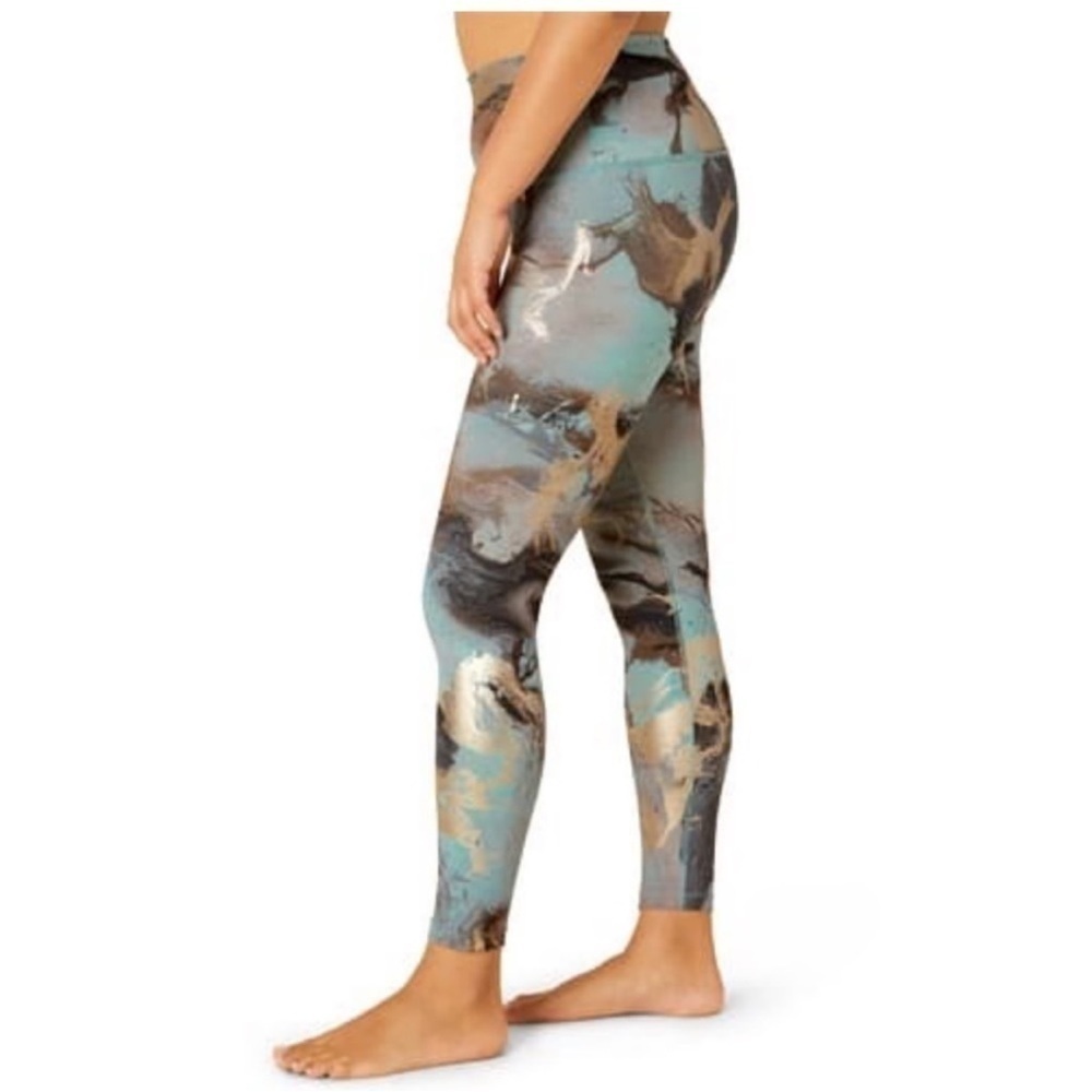 NWT Beyond Yoga Marble Powershine High Waisted Midi Leggings - Picture 2 of 7